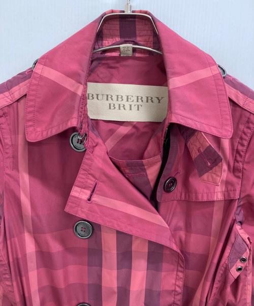 BURBERRY BRIT（バーバリーブリット）BURBERRY BRIT (バーバリーブリット) トレンチコート ピンク サイズ:UK6の古着・服飾アイテム