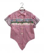 tsumori chisatoツモリチサト）の古着「ハバナチェックシャツ」｜ピンク