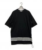 Y-3ワイスリー）の古着「オーバーサイズ3ストライプバックロゴTシャツ」｜ブラック