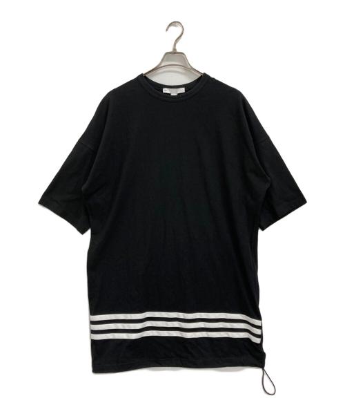 Y-3（ワイスリー）Y-3 (ワイスリー) オーバーサイズ3ストライプバックロゴTシャツ ブラック サイズ:XS 未使用品の古着・服飾アイテム