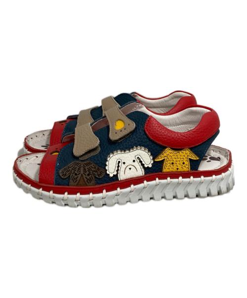 estacion（エスタシオ）estacion (エスタシオ) サンダル レッド×ネイビー サイズ:24の古着・服飾アイテム