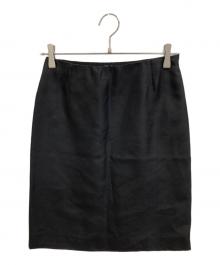 PRADA（プラダ）の古着「シルクミニスカート」｜ネイビー