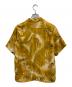 NIPOALOHA (二ポアロハ) 開襟シャツ-京友禅老舗岡重 金鯛づくし文様- イエロー サイズ:S：7000円
