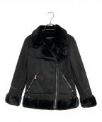 LAUREN RALPH LAURENローレンラルフローレン）の古着「フェイクムートンジャケット」｜ブラック