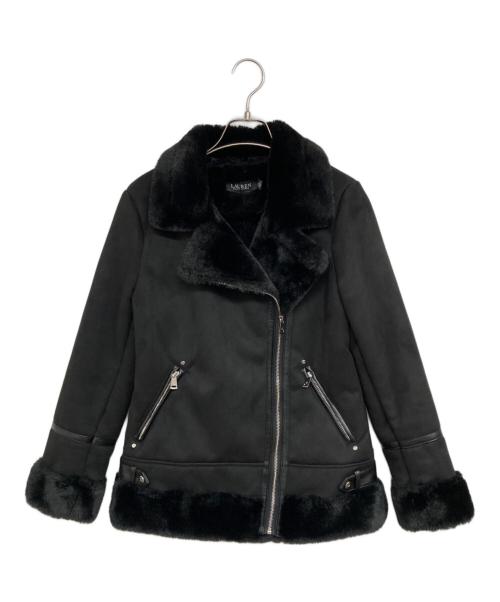 LAUREN RALPH LAUREN（ローレンラルフローレン）LAUREN RALPH LAUREN (ローレンラルフローレン) フェイクムートンジャケット ブラック サイズ:XSの古着・服飾アイテム