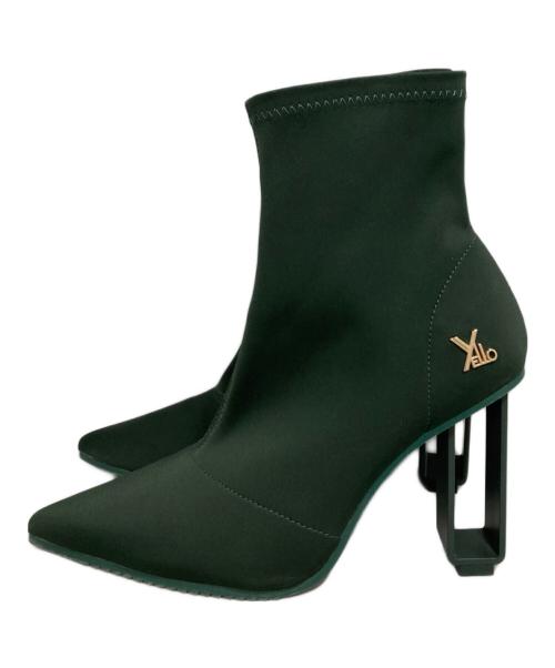 YELLO（イエロ）YELLO (イエロー) ブーツ グリーン サイズ:Lの古着・服飾アイテム