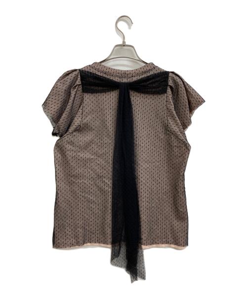 RED VALENTINO（レッドヴァレンティノ）RED VALENTINO (レッドヴァレンティノ) 半袖ブラウス ブラック サイズ:Mの古着・服飾アイテム