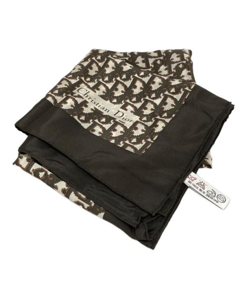 Christian Dior（クリスチャン ディオール）Christian Dior (クリスチャン ディオール) トラッター柄スカーフ ブラウンの古着・服飾アイテム