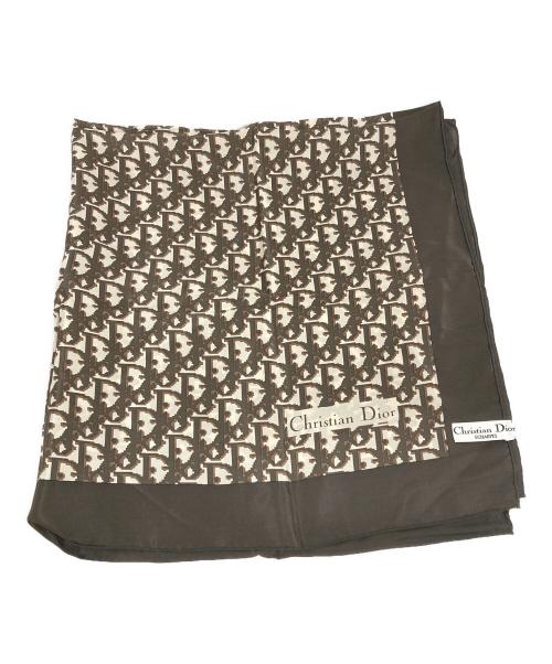 Christian Dior（クリスチャン ディオール）Christian Dior (クリスチャン ディオール) トラッター柄スカーフ ブラウンの古着・服飾アイテム