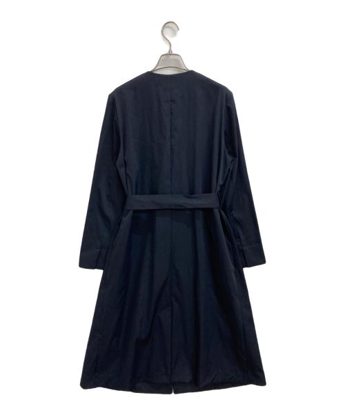 UNTITLED（アンタイトル）UNTITLED (アンタイトル) タスランノーカラーコート ネイビー サイズ:3の古着・服飾アイテム