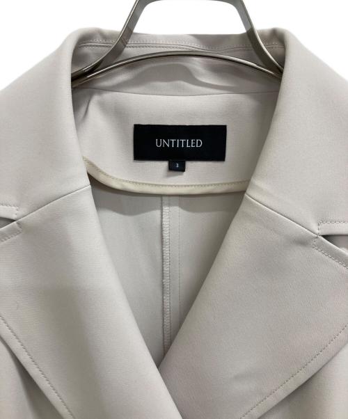 UNTITLED（アンタイトル）UNTITLED (アンタイトル) バックサテン トレンチコート ベージュ サイズ:3の古着・服飾アイテム