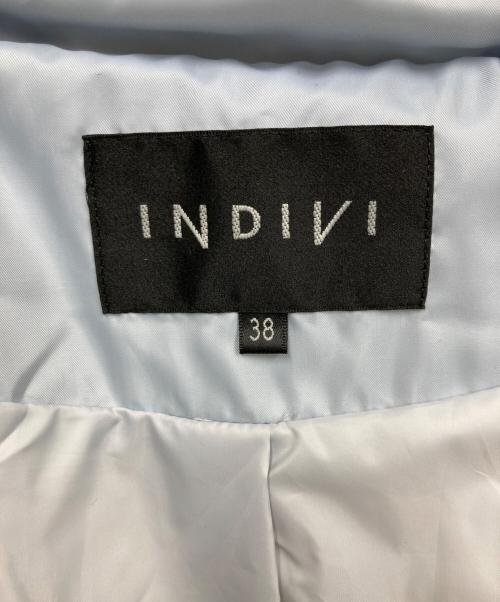 INDIVI（インディヴィ）INDIVI (インディヴィ) ウォッシャブルロング丈ダウンコート スカイブルー サイズ:38 未使用品の古着・服飾アイテム