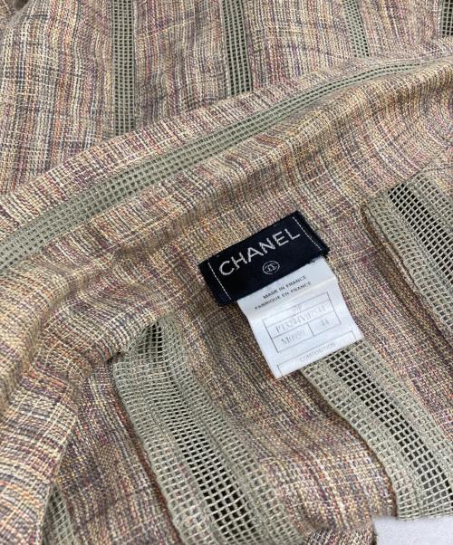 CHANEL（シャネル）CHANEL (シャネル) リネン混ジャケット ブラウン サイズ:44の古着・服飾アイテム