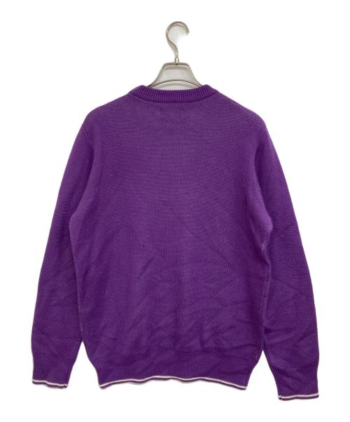 PALACE（パレス）PALACE (パレス) FINGER UP KNIT パープル サイズ:Lの古着・服飾アイテム