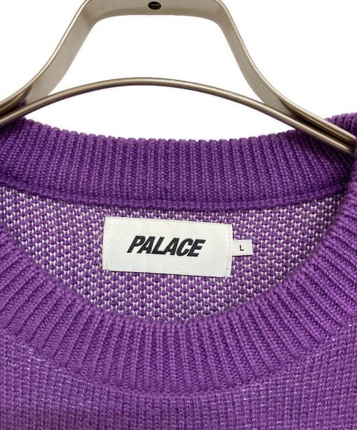 PALACE（パレス）PALACE (パレス) FINGER UP KNIT パープル サイズ:Lの古着・服飾アイテム
