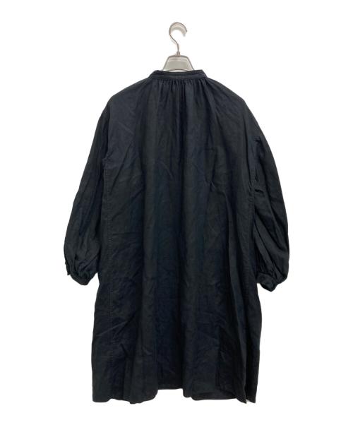 HAVERSACK（ハバーサック）HAVERSACK (ハバーサック) フレンチワークリネンシャツワンピース/ハバーサック ブラック サイズ:1の古着・服飾アイテム