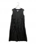 MM6 Maison Margielaエムエムシックスメゾンマルジェラ）の古着「フェイクレザーワンピース」｜ブラック