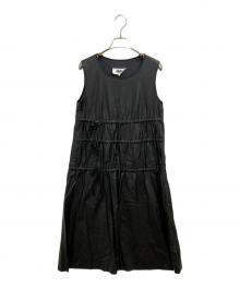 MM6 Maison Margiela（エムエムシックスメゾンマルジェラ）の古着「フェイクレザーワンピース」｜ブラック