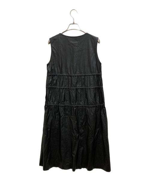 MM6 Maison Margiela（エムエムシックスメゾンマルジェラ）MM6 Maison Margiela (エムエムシックスメゾンマルジェラ) フェイクレザーワンピース ブラック サイズ:Mの古着・服飾アイテム