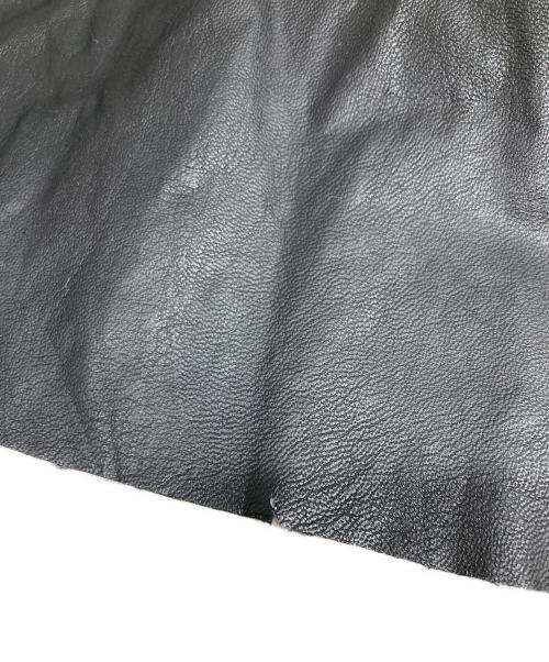 MM6 Maison Margiela（エムエムシックスメゾンマルジェラ）MM6 Maison Margiela (エムエムシックスメゾンマルジェラ) フェイクレザーワンピース ブラック サイズ:Mの古着・服飾アイテム