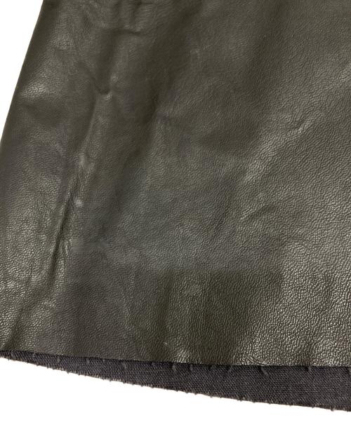 MM6 Maison Margiela（エムエムシックスメゾンマルジェラ）MM6 Maison Margiela (エムエムシックスメゾンマルジェラ) フェイクレザーワンピース ブラック サイズ:Mの古着・服飾アイテム