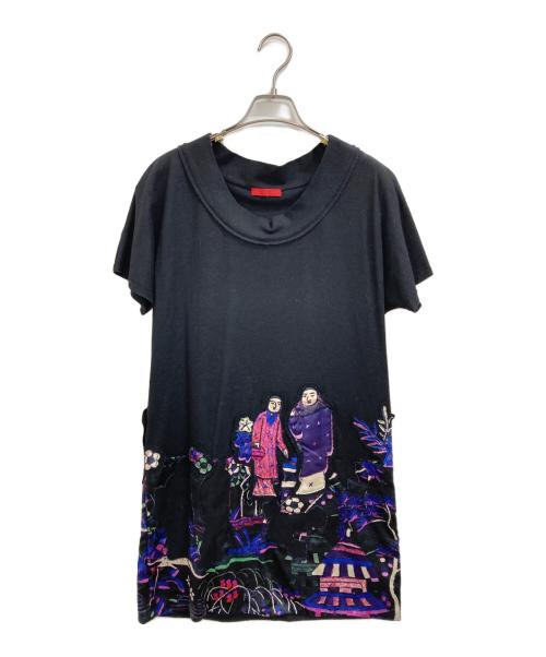 VIVIENNE TAM（ヴィヴィアンタム）VIVIENNE TAM (ヴィヴィアンタム) 半袖ワンピース ブラック サイズ:1の古着・服飾アイテム