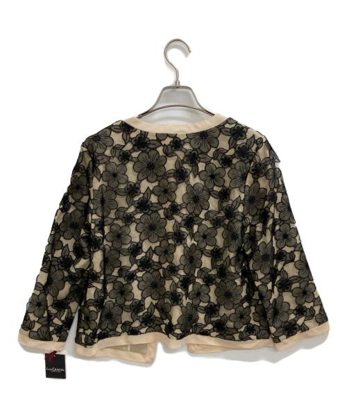 Lois CRAYON（ロイスクレヨン）Lois CRAYON (ロイスクレヨン) ノーカラージャケット ブラック×ベージュ サイズ:M 未使用品の古着・服飾アイテム