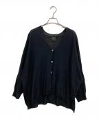 Spick and Spanスピック＆スパン）の古着「ギマコットンオーバーサイズカーディガン」｜ブラック