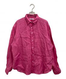 Mila Owen（ミラオーウェン）の古着「フレンチリネンオーバーサイズシャツ」｜ピンク