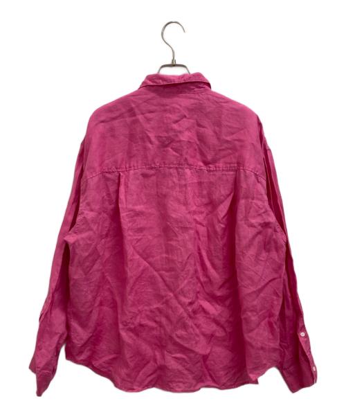 Mila Owen（ミラオーウェン）Mila Owen (ミラオーウェン) フレンチリネンオーバーサイズシャツ ピンク サイズ:Freeの古着・服飾アイテム