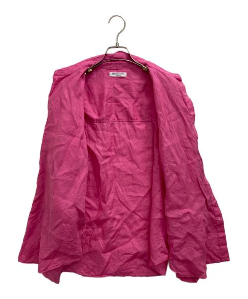 Mila Owen（ミラオーウェン）Mila Owen (ミラオーウェン) フレンチリネンオーバーサイズシャツ ピンク サイズ:Freeの古着・服飾アイテム