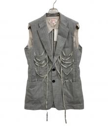 masu（エムエーエスユー）の古着「BONE TAILORED VEST」｜グレー