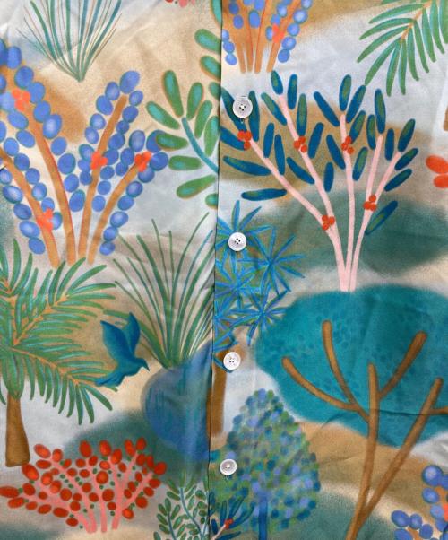 CABAN（キャバン）CABAN (キャバン) シルクツイル LA GRAND FORESTプリントレギュラーカラーシャツ グリーン サイズ:Mの古着・服飾アイテム