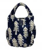 mina perhonenミナ ペルホネン）の古着「ウールハンドバッグ」｜ネイビー