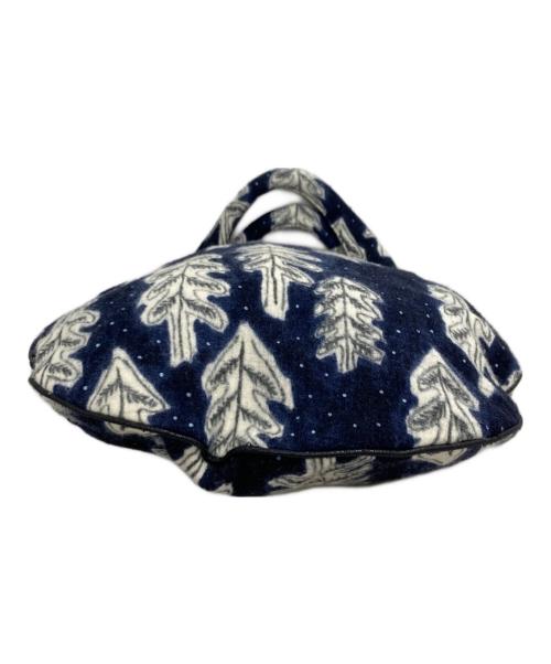 mina perhonen（ミナ ペルホネン）mina perhonen (ミナ ペルホネン) ウールハンドバッグ ネイビーの古着・服飾アイテム