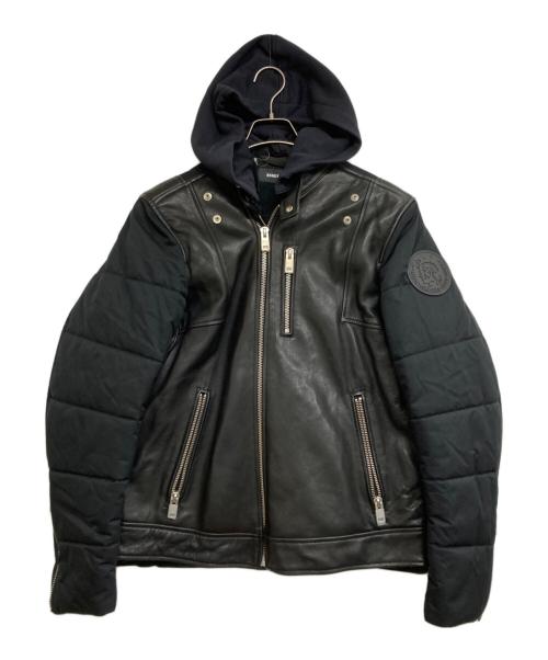 DIESEL（ディーゼル）DIESEL (ディーゼル) ライダースジャケット ブラック サイズ:Lの古着・服飾アイテム