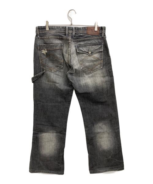 ARMANI EXCHANGE（アルマーニ エクスチェンジ）ARMANI EXCHANGE (アルマーニ エクスチェンジ) ダメージデニムパンツ ブラック サイズ:33の古着・服飾アイテム