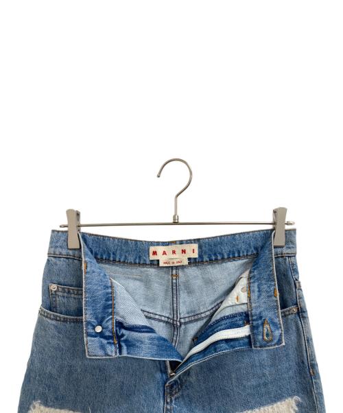 MARNI（マルニ）MARNI (マルニ) モヘアパッチデニムパンツ インディゴ サイズ:38の古着・服飾アイテム