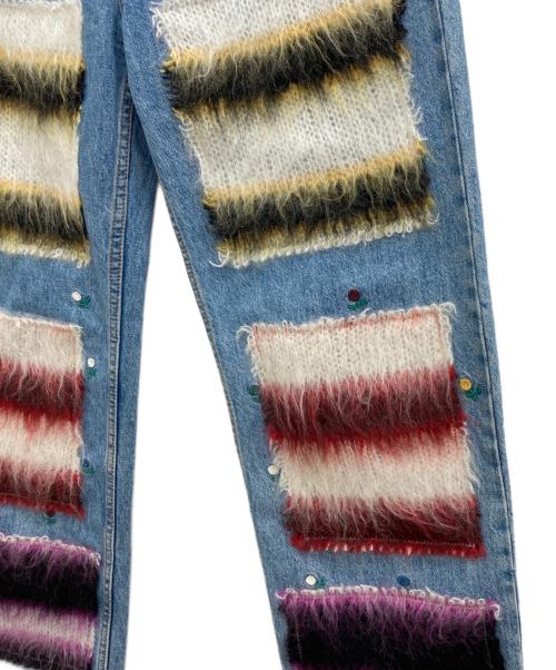 MARNI（マルニ）MARNI (マルニ) モヘアパッチデニムパンツ インディゴ サイズ:38の古着・服飾アイテム