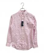 POLO RALPH LAURENポロ・ラルフローレン）の古着「リネンシャツ」｜ピンク