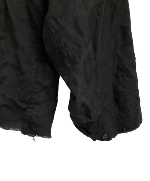 ALMOSTBLACK（オールモストブラック）ALMOSTBLACK (オールモストブラック) WOVEN CUT OFF SHIRTS ブラック サイズ:2の古着・服飾アイテム
