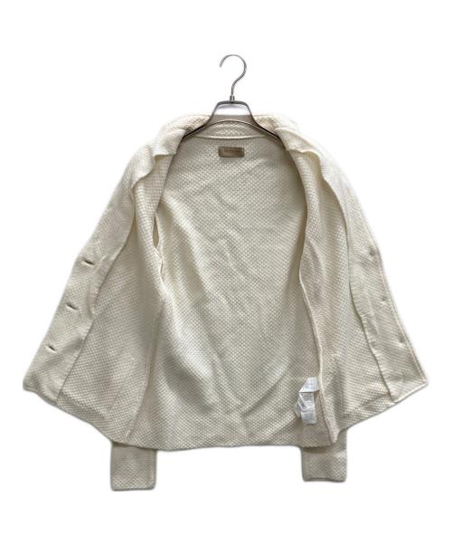 Falconeri（ファルコネ―リ）falconeri (ファルコネ―リ) バスケットステッチ ジャケット ホワイト サイズ:Mの古着・服飾アイテム