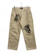 X-LARGEエクストララージ）の古着「GRAPHIC PAINTER PANTS」｜ベージュ