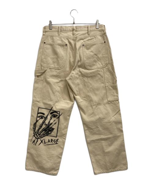 X-LARGE（エクストララージ）X-LARGE (エクストララージ) GRAPHIC PAINTER PANTS ベージュ サイズ:34の古着・服飾アイテム