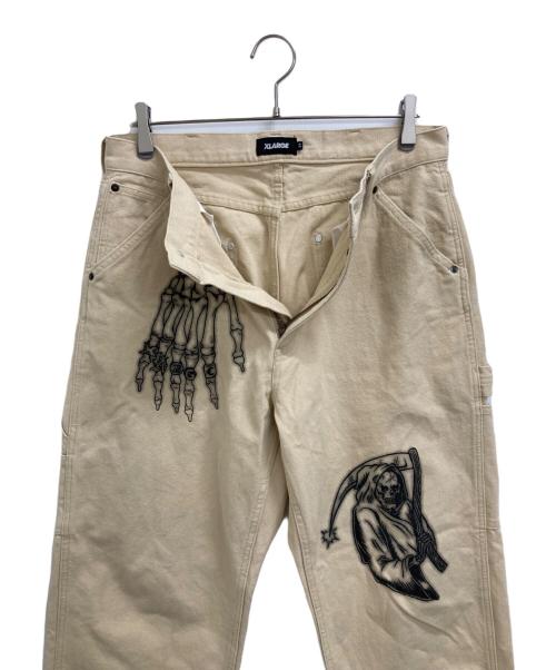X-LARGE（エクストララージ）X-LARGE (エクストララージ) GRAPHIC PAINTER PANTS ベージュ サイズ:34の古着・服飾アイテム