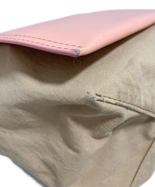 Acne studios（アクネ ストゥディオス）ACNE STUDIOS (アクネ ストゥディオス) 2WAYショルダーバッグ ベージュ×ピンクの古着・服飾アイテム