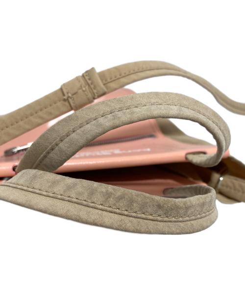 Acne studios（アクネ ストゥディオス）ACNE STUDIOS (アクネ ストゥディオス) 2WAYショルダーバッグ ベージュ×ピンクの古着・服飾アイテム