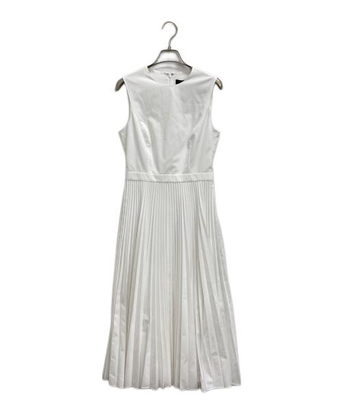 theory（セオリー）theory (セオリー) スリークポプリン プリーツロングワンピース ホワイト 未使用品の古着・服飾アイテム