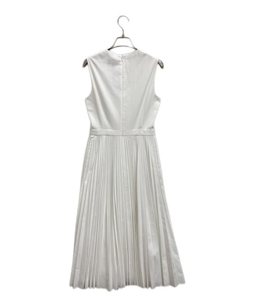 theory（セオリー）theory (セオリー) スリークポプリン プリーツロングワンピース ホワイト 未使用品の古着・服飾アイテム