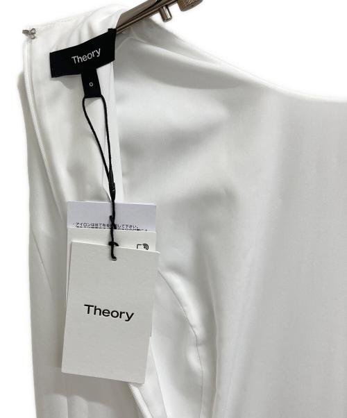 theory（セオリー）theory (セオリー) スリークポプリン プリーツロングワンピース ホワイト 未使用品の古着・服飾アイテム